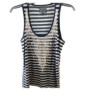 Rivet & Blues Black & Grey Tank with Sequins